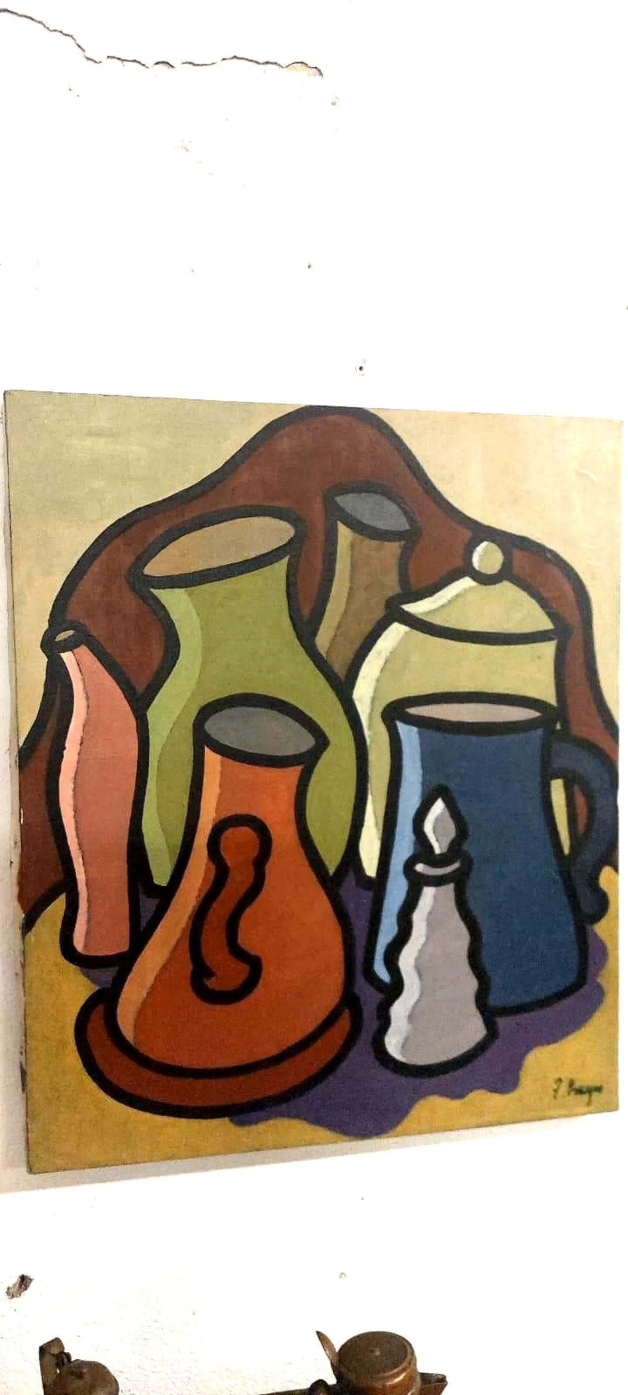 Still life by Franco Prayer, oil on canvas, 20th century 7