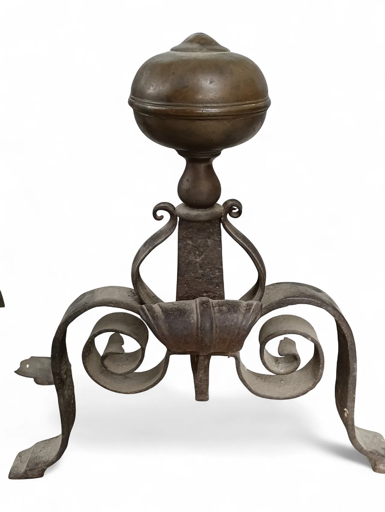 Coppia Alari da camino, fine '800 20