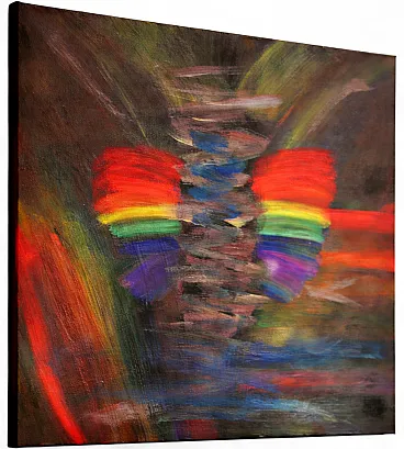 Large Abstract Painting - Axis of Colors - T.C. Freiberger