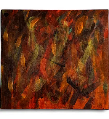 Large Abstract Painting – Embers of Resistance – T C Freiberger