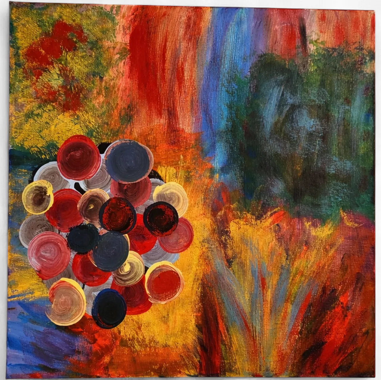 Large Abstract Painting – Fragments of Bloom – T.C. Freiberger 7
