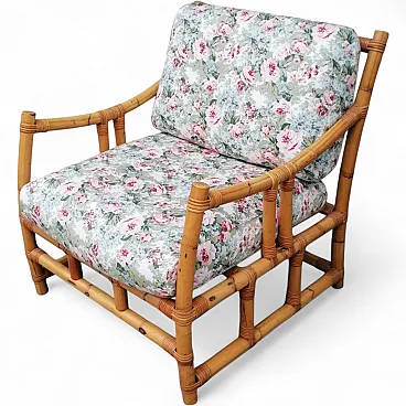 Bamboo armchair, 70s