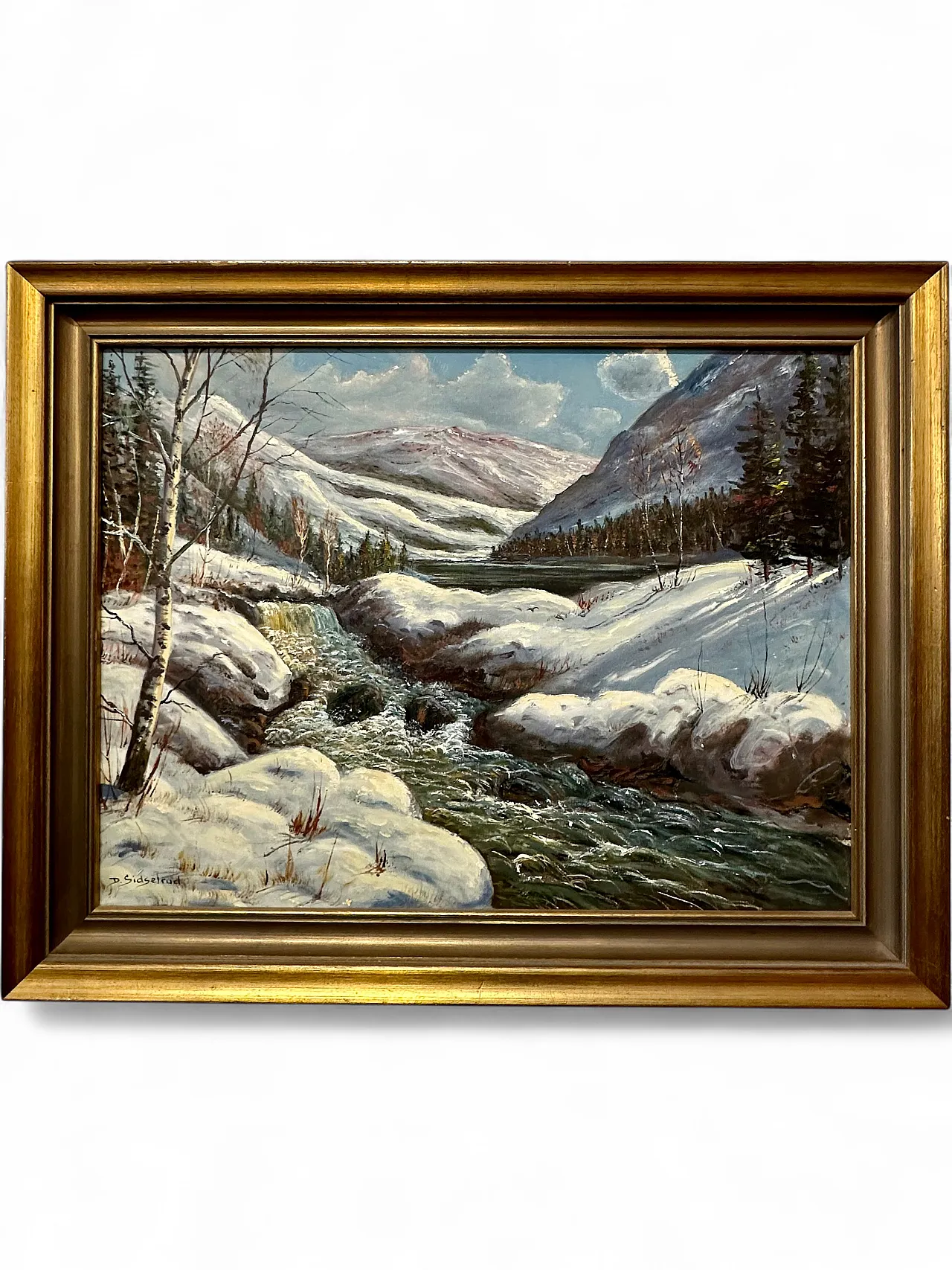 Dipinto olio su tela di Dagfin Sidselrud, Norvegia, primi ’900 5