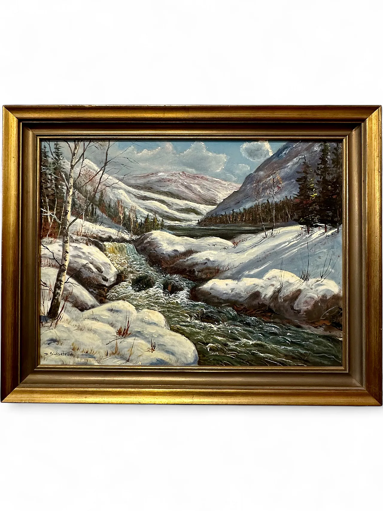 Dipinto olio su tela di Dagfin Sidselrud, Norvegia, primi ’900 6