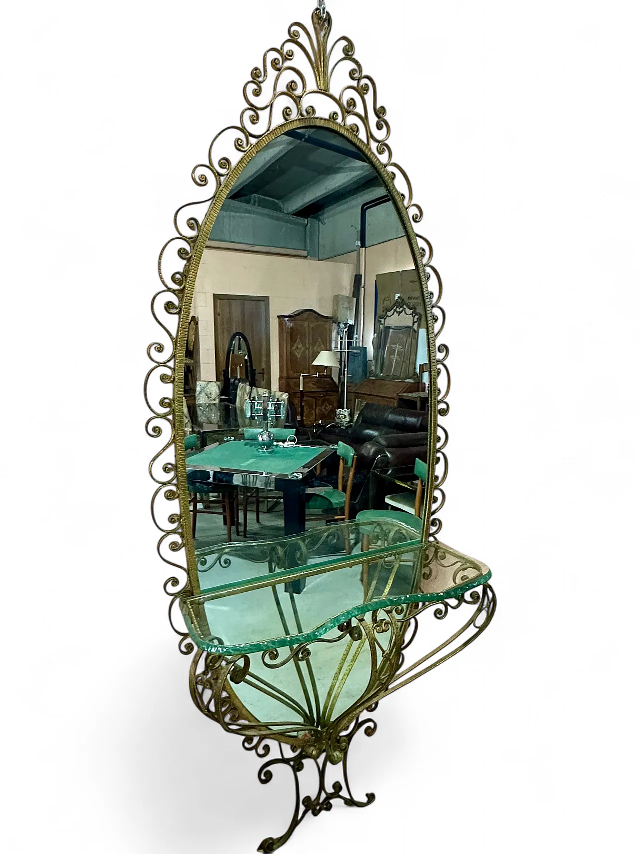 Specchiera da terra di Pierluigi Colli consol Torino,anni’50 13