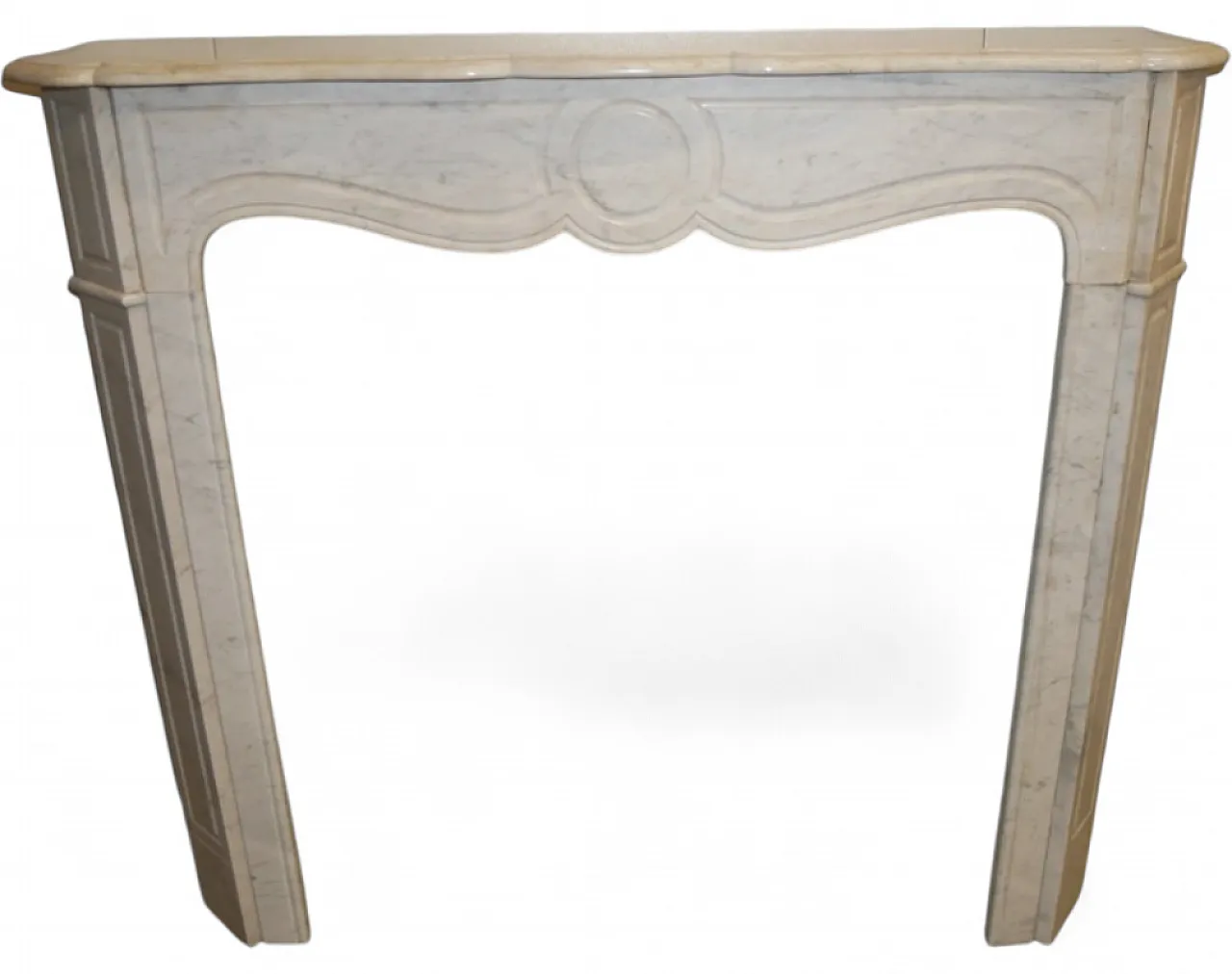 Fireplace in white marble, early 20th century 17