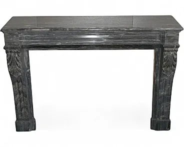Antique “frame” fireplace in gray marble