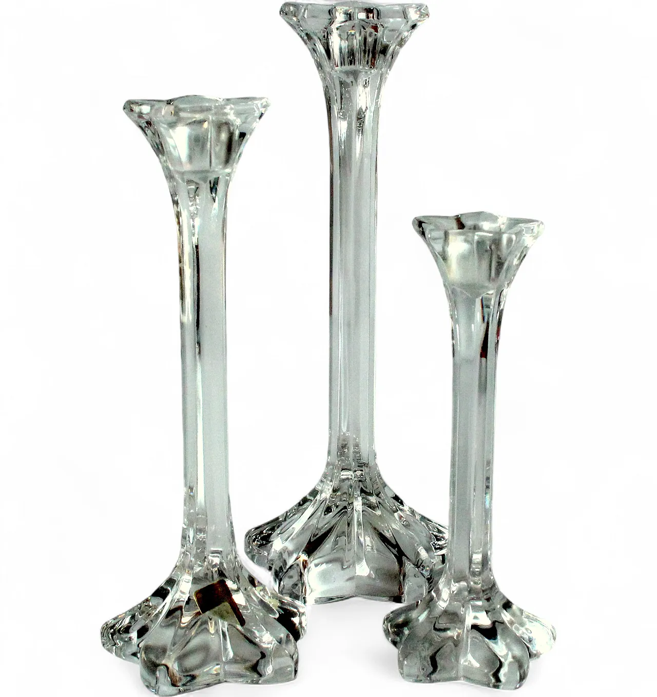 3 Portacandele in vetro cristallo al piombo di Nachtmann, anni '70 7