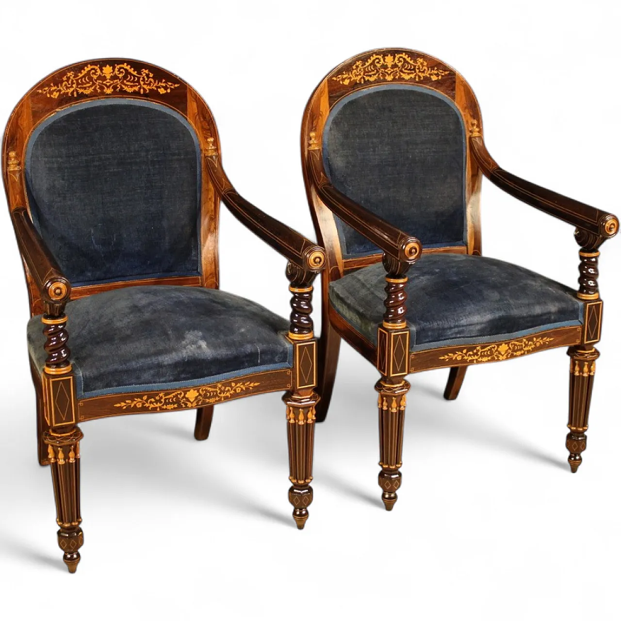 Pair of 19th century French armchairs 15