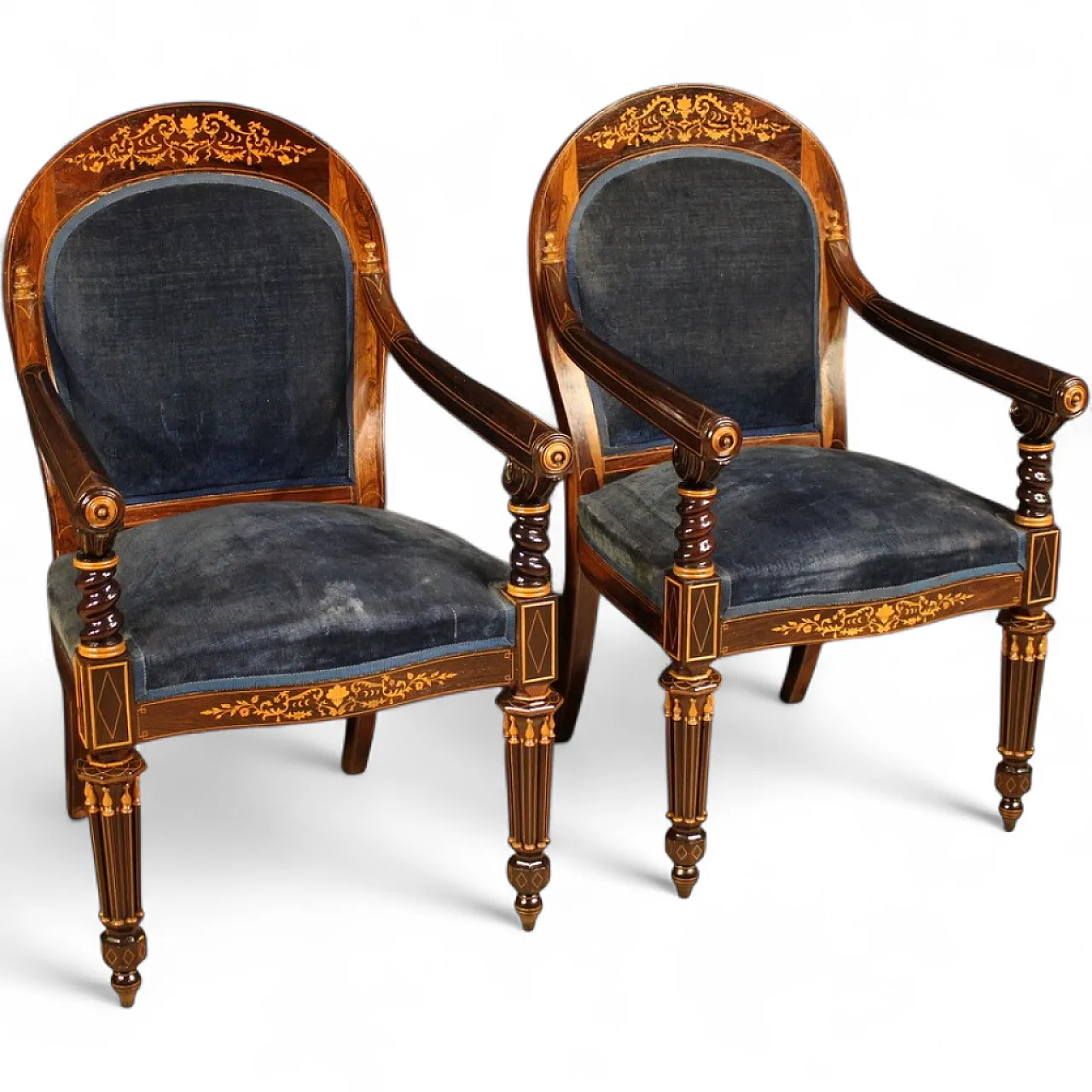 Pair of 19th century French armchairs 16