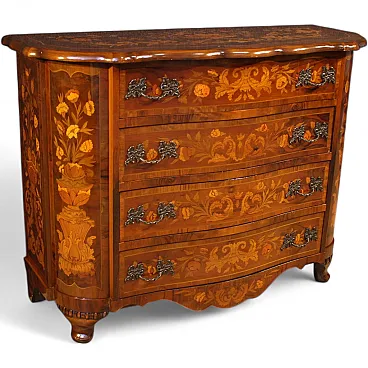 Dutch inlaid chest of drawers, 20th century