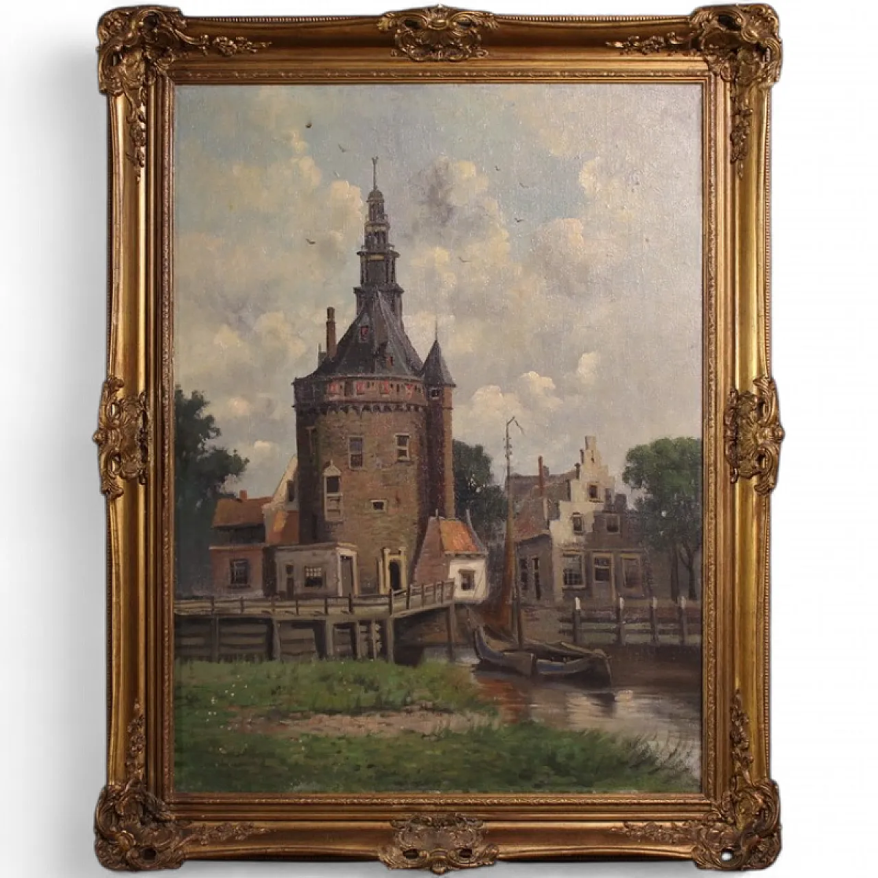 Dutch painting view of the city of Hoorn, 20th century 18