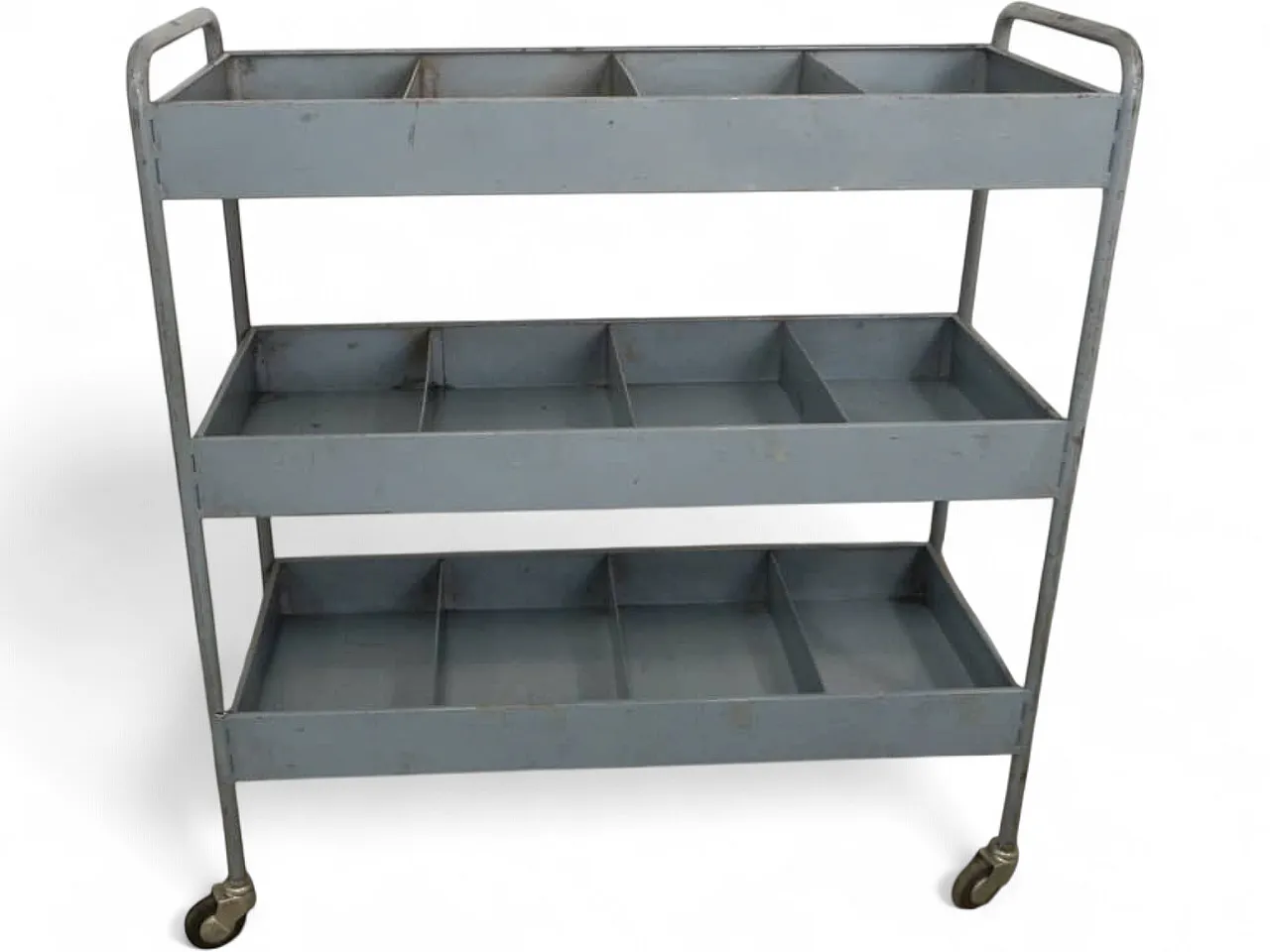 Carrello in ferro 12 scomparti 1960 10