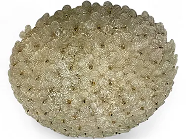 Large Murano glass recessed lamp attributed to Seguso, Italy, 1960s