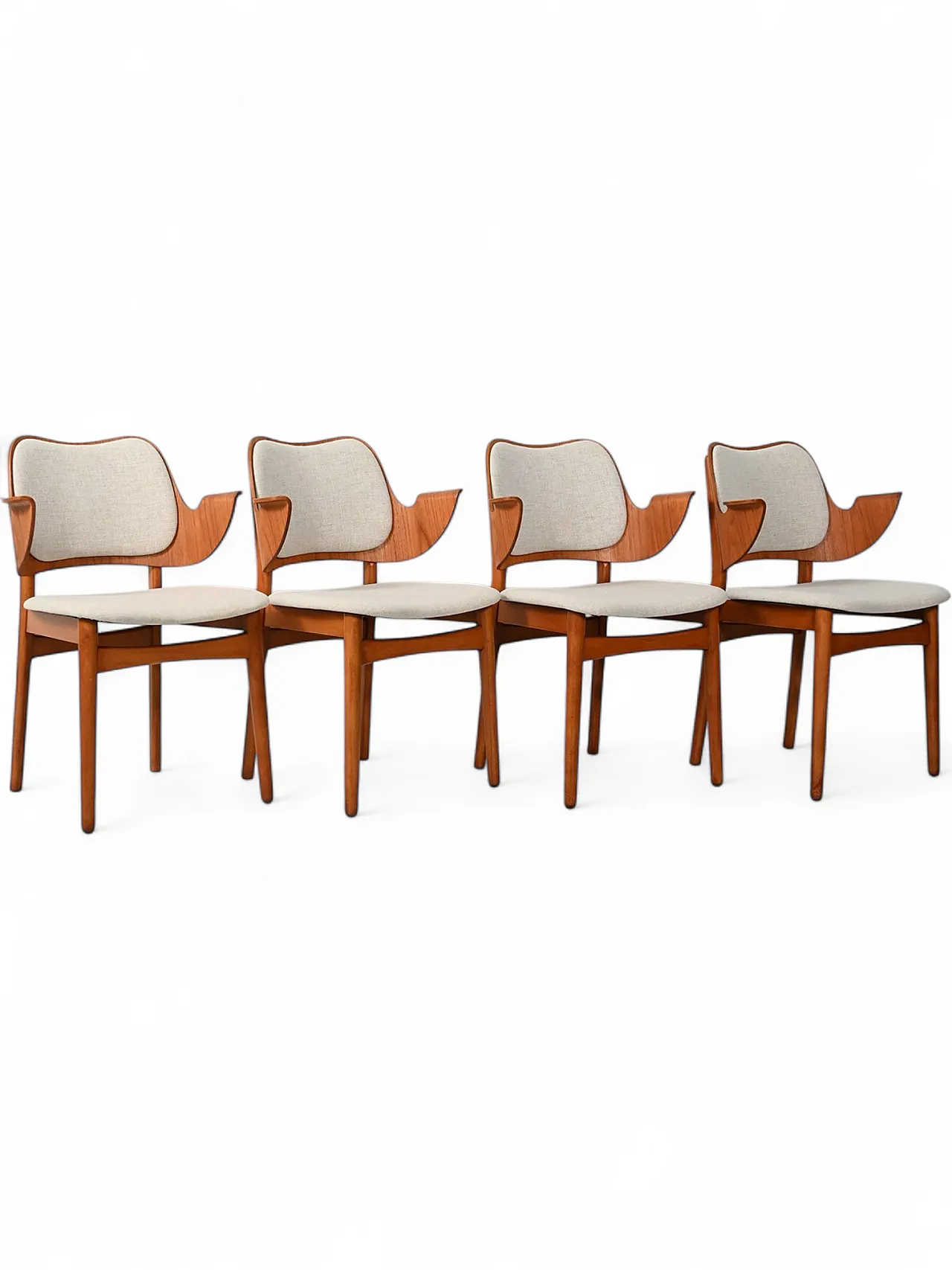 4 Danish chairs by Hans Olsen, 50s 11