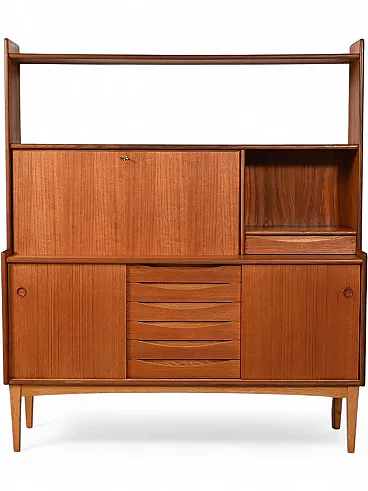 Sideboard with teak bookcase from Brantorps