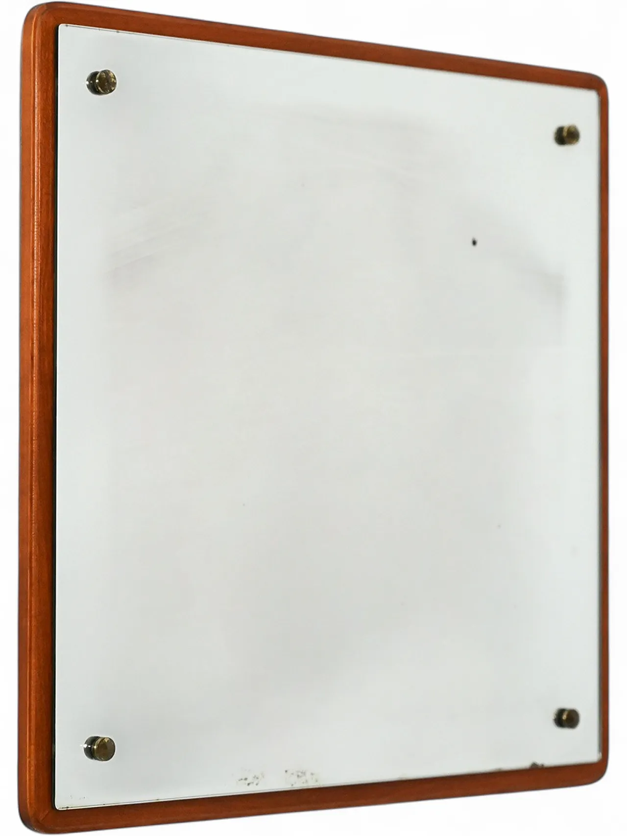 Specchio quadrato in teak, anni '60 10