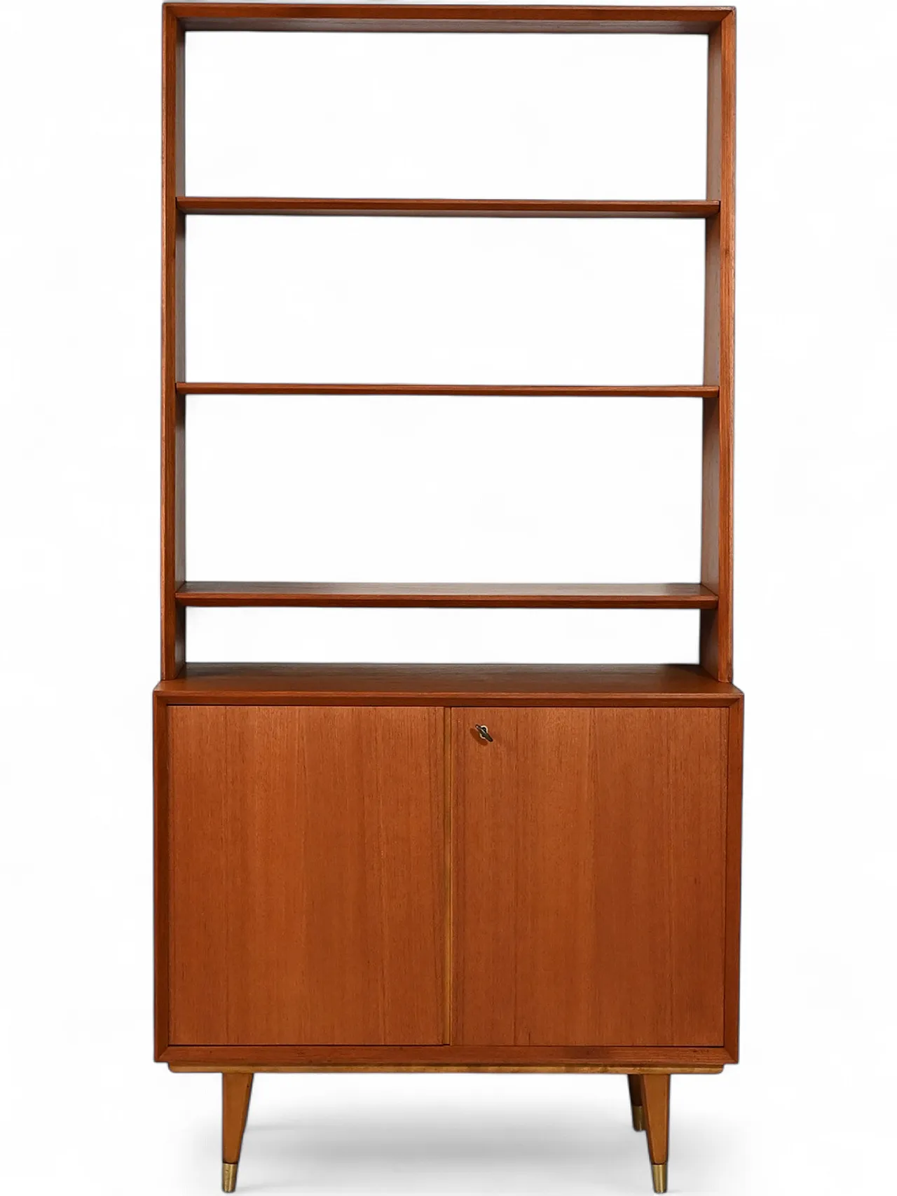 Scandinavian bookcase with cabinet, 60s 9