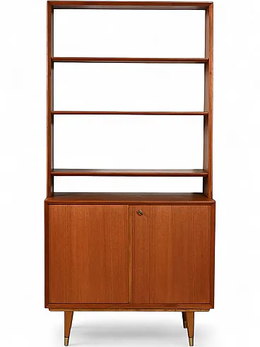 Scandinavian bookcase with cabinet, 60s