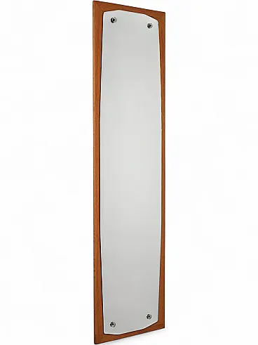 Scandinavian shaped mirror in teak from the 60s and 70s