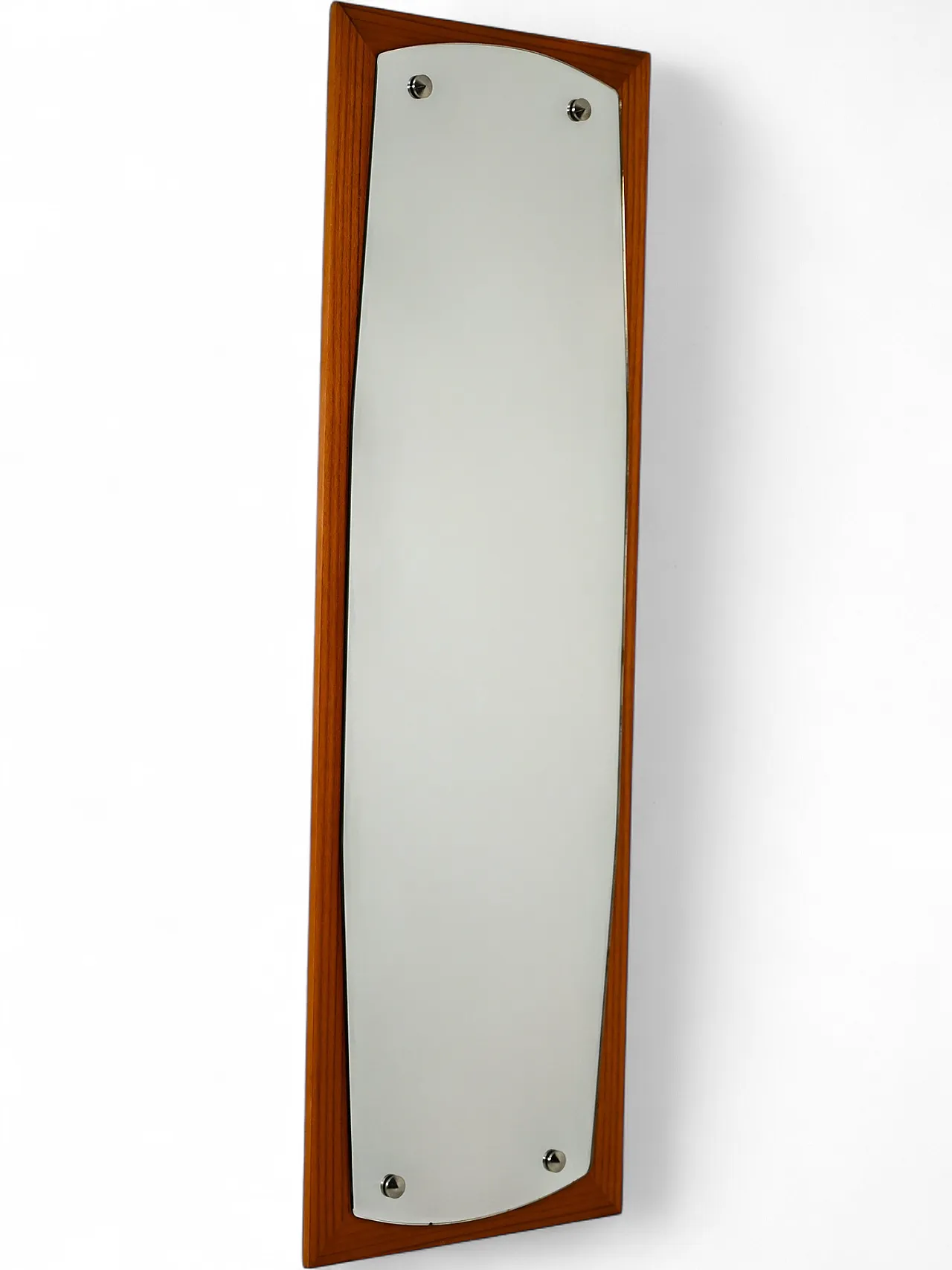 Specchio scandinavo da parete anni ’50 in mogano 7