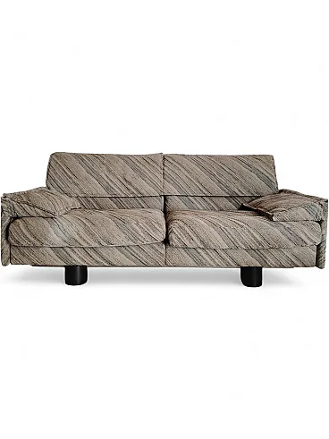 Sofa by Giovanni Offredi for Saporiti Missoni fabric, 80s