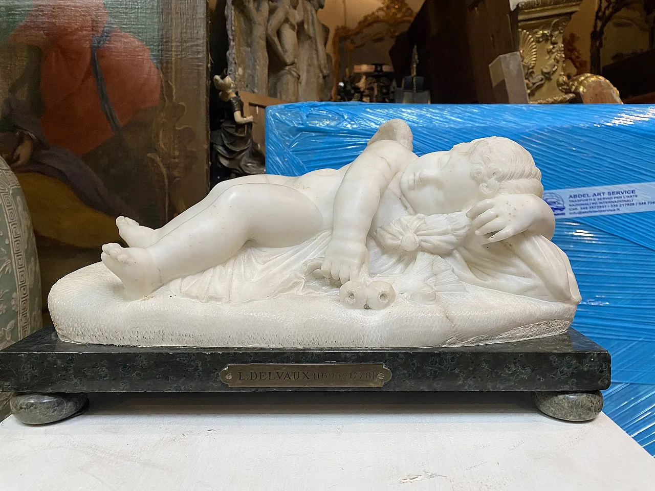 Sculpture of the sleeping Cherub, 18th century 4