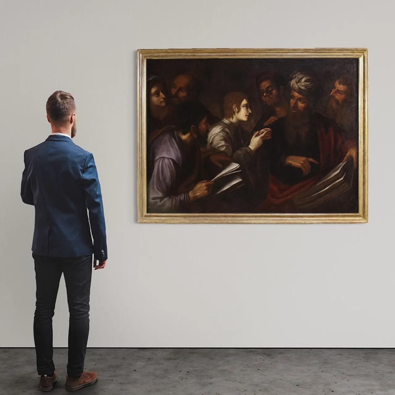 Italian painting, Christ among the Doctors,  17th century 2