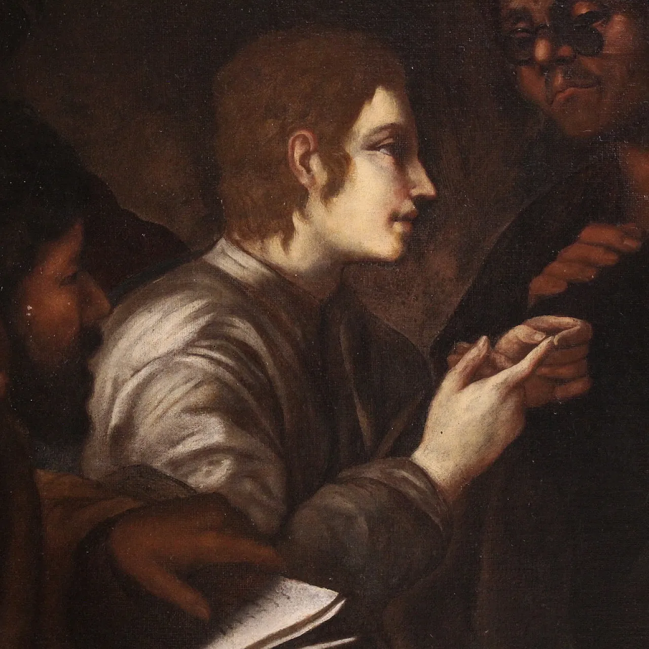 Italian painting, Christ among the Doctors,  17th century 12