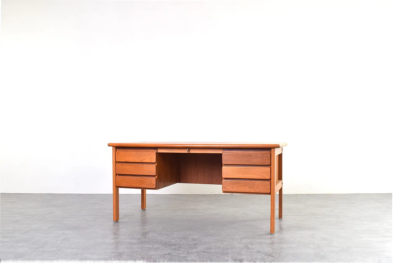 Scrivania Mid-Century in teak, Danimarca, anni '70. 3