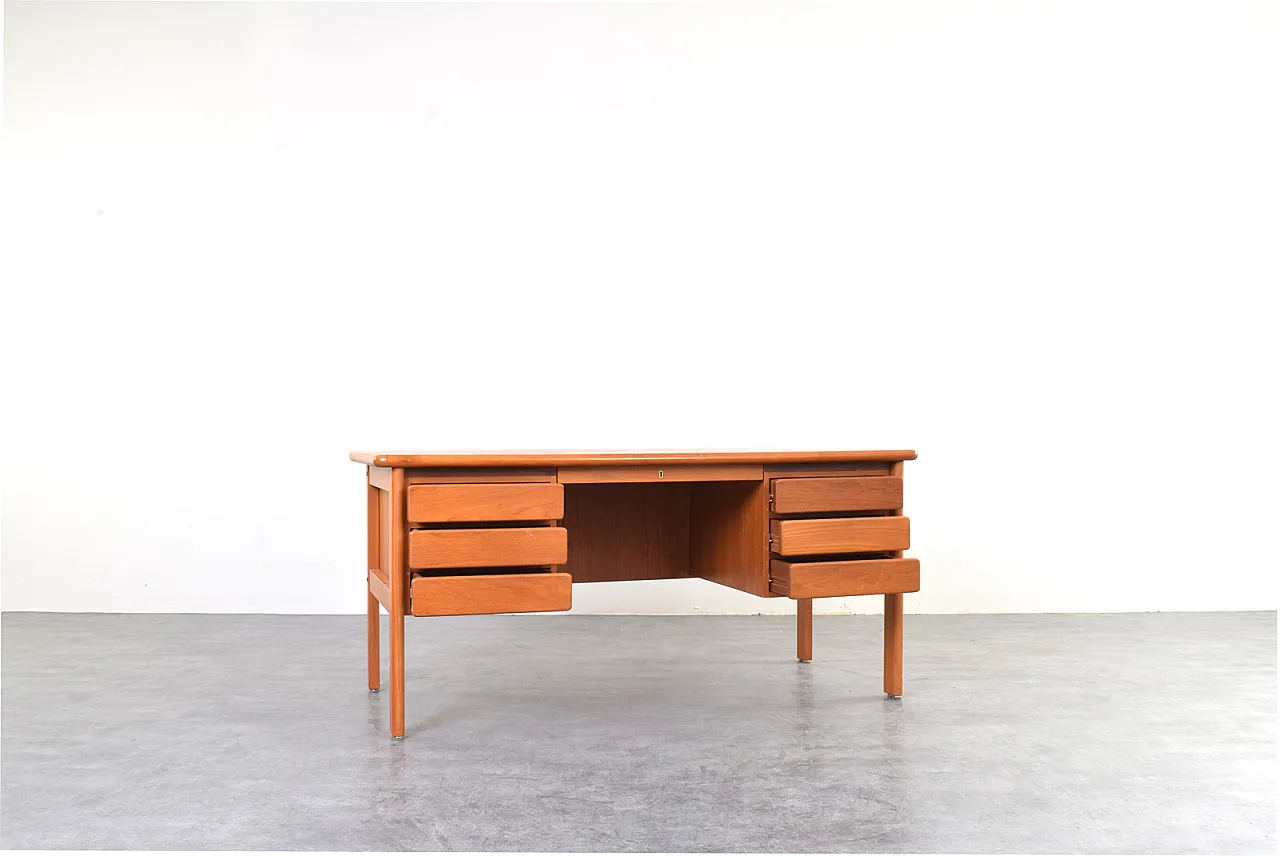 Scrivania Mid-Century in teak, Danimarca, anni '70. 4