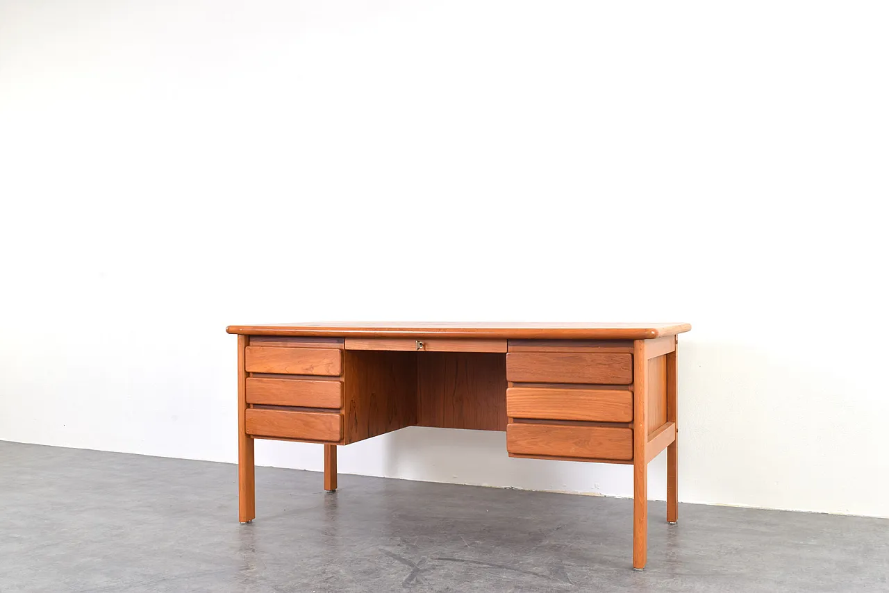 Scrivania Mid-Century in teak, Danimarca, anni '70. 10