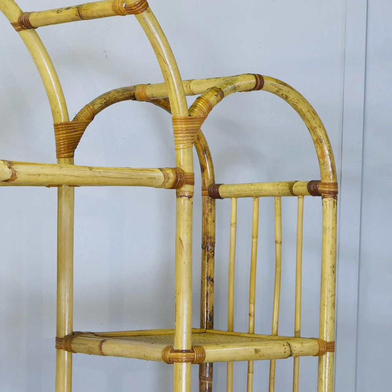 Bamboo and rattan cabinet from Vivai del Sud, 1960s 3