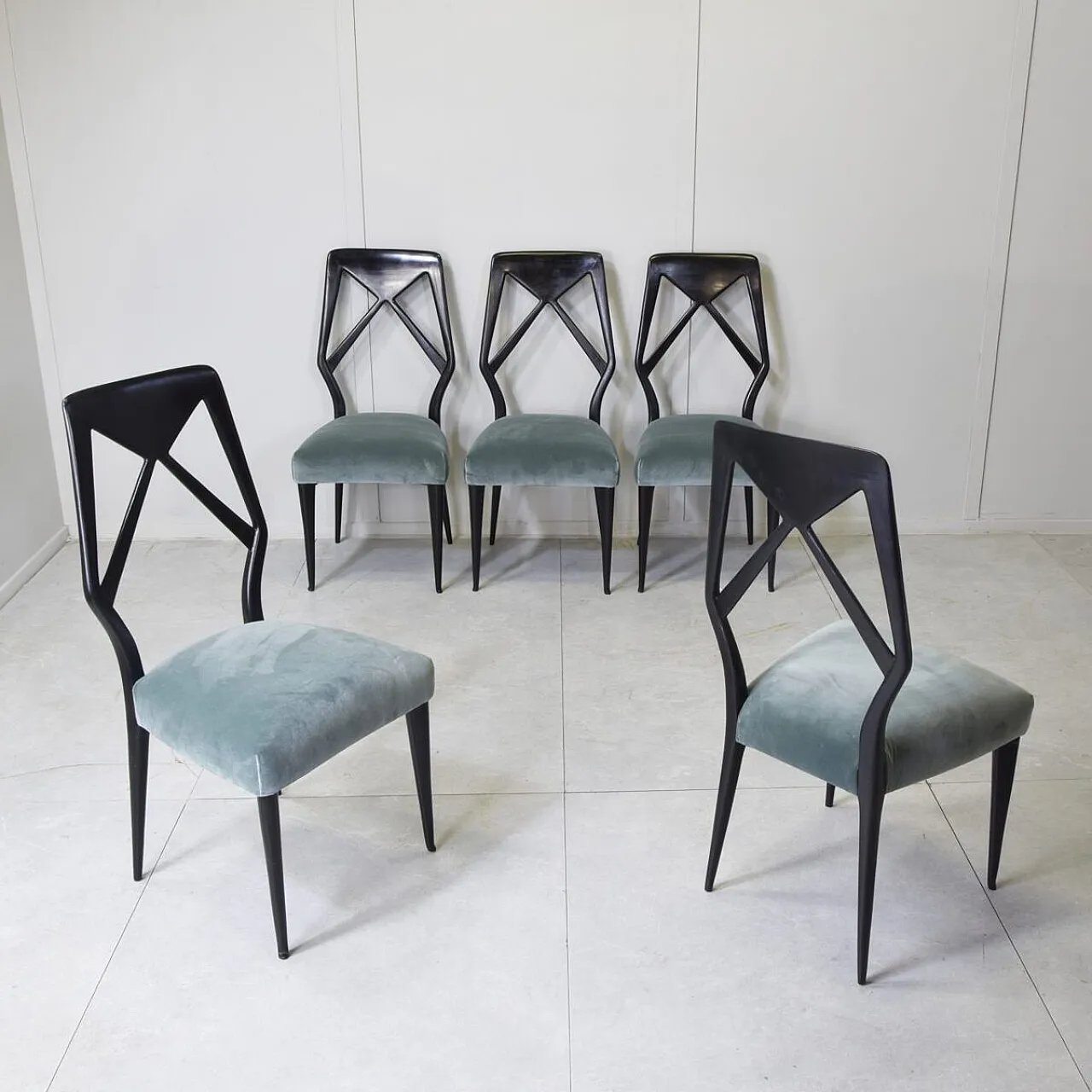 5 Chairs attributed to Vittorio Dassi for Dassi Mobili Moderni, 1950s 1