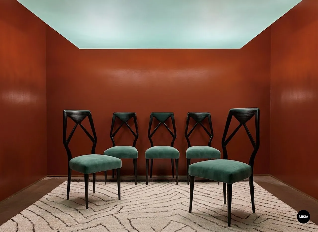 5 Chairs attributed to Vittorio Dassi for Dassi Mobili Moderni, 1950s 2