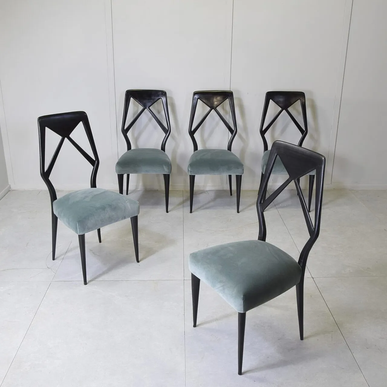5 Chairs attributed to Vittorio Dassi for Dassi Mobili Moderni, 1950s 4