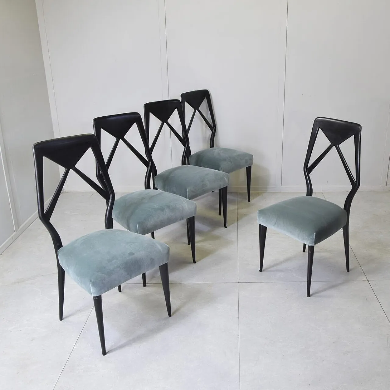 5 Chairs attributed to Vittorio Dassi for Dassi Mobili Moderni, 1950s 6