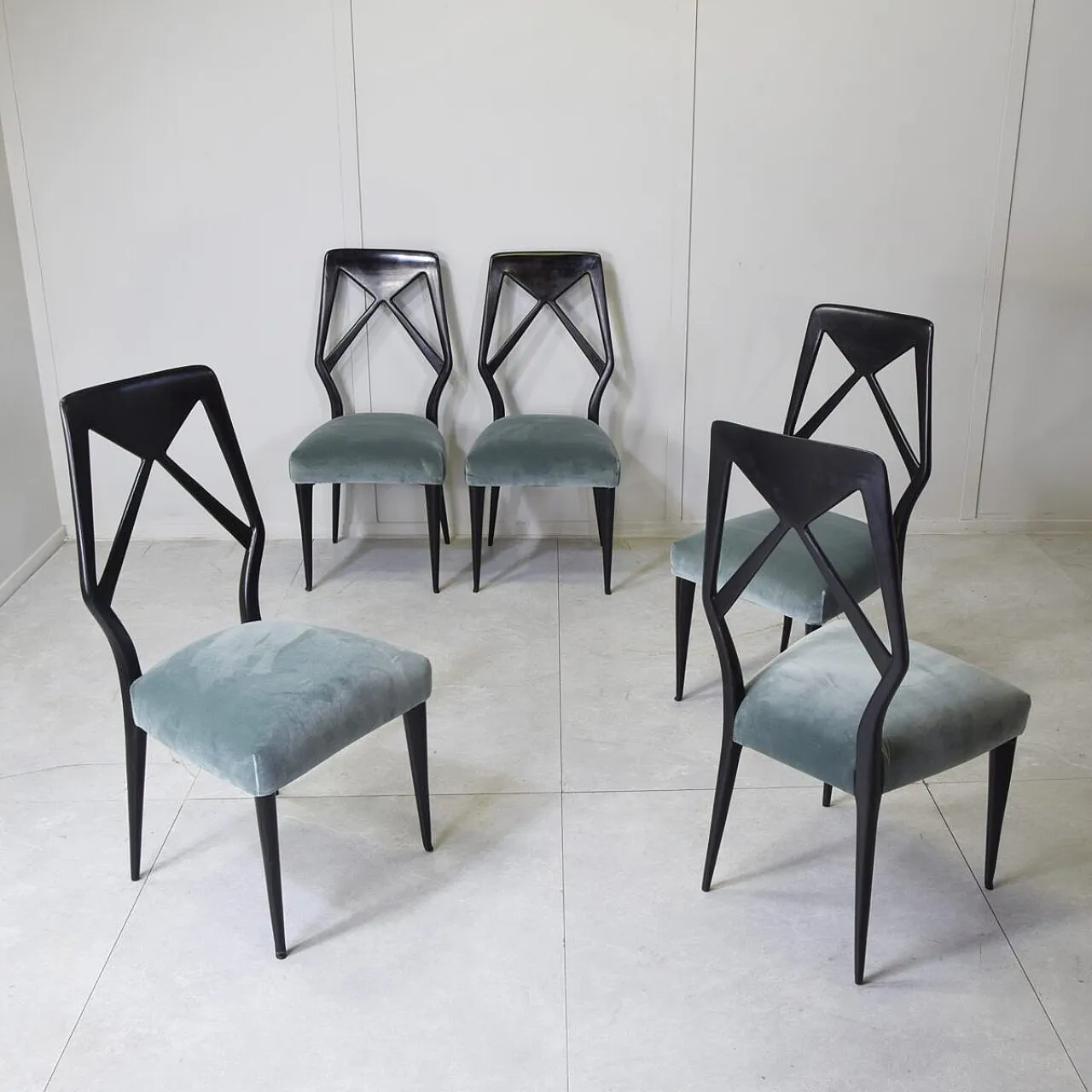 5 Chairs attributed to Vittorio Dassi for Dassi Mobili Moderni, 1950s 7