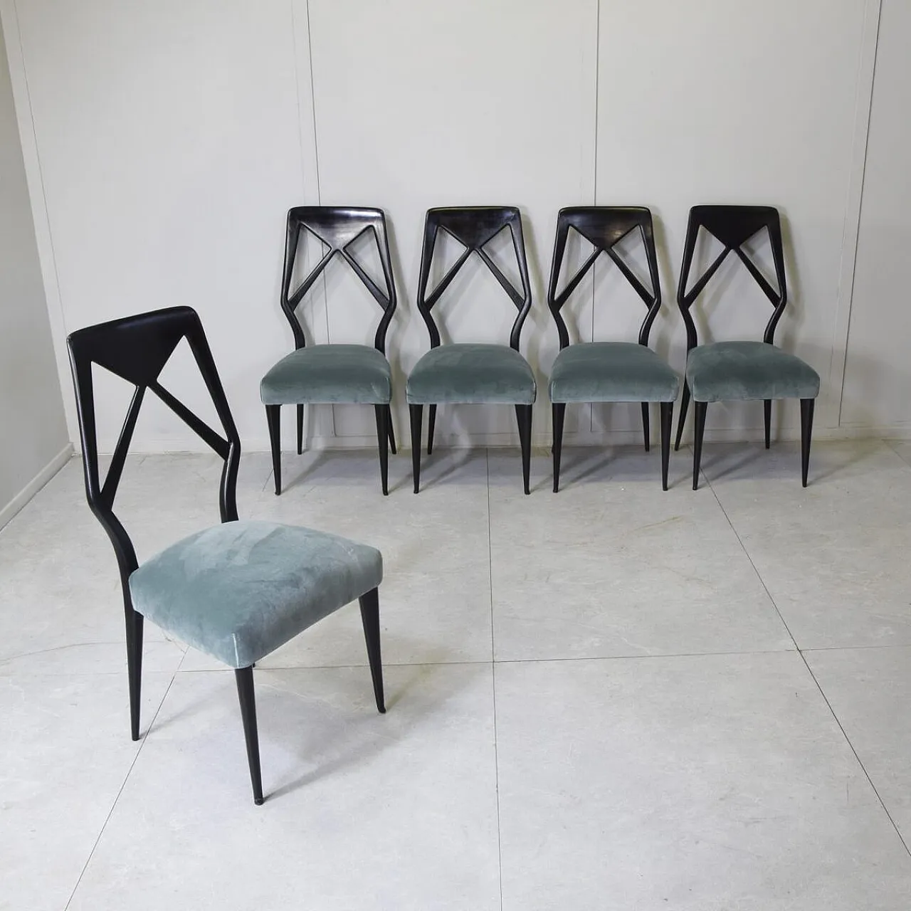 5 Chairs attributed to Vittorio Dassi for Dassi Mobili Moderni, 1950s 8
