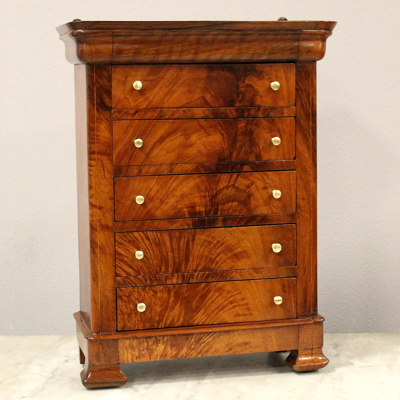 Miniature model of Louis Philippe chest of drawers, 19th century 2