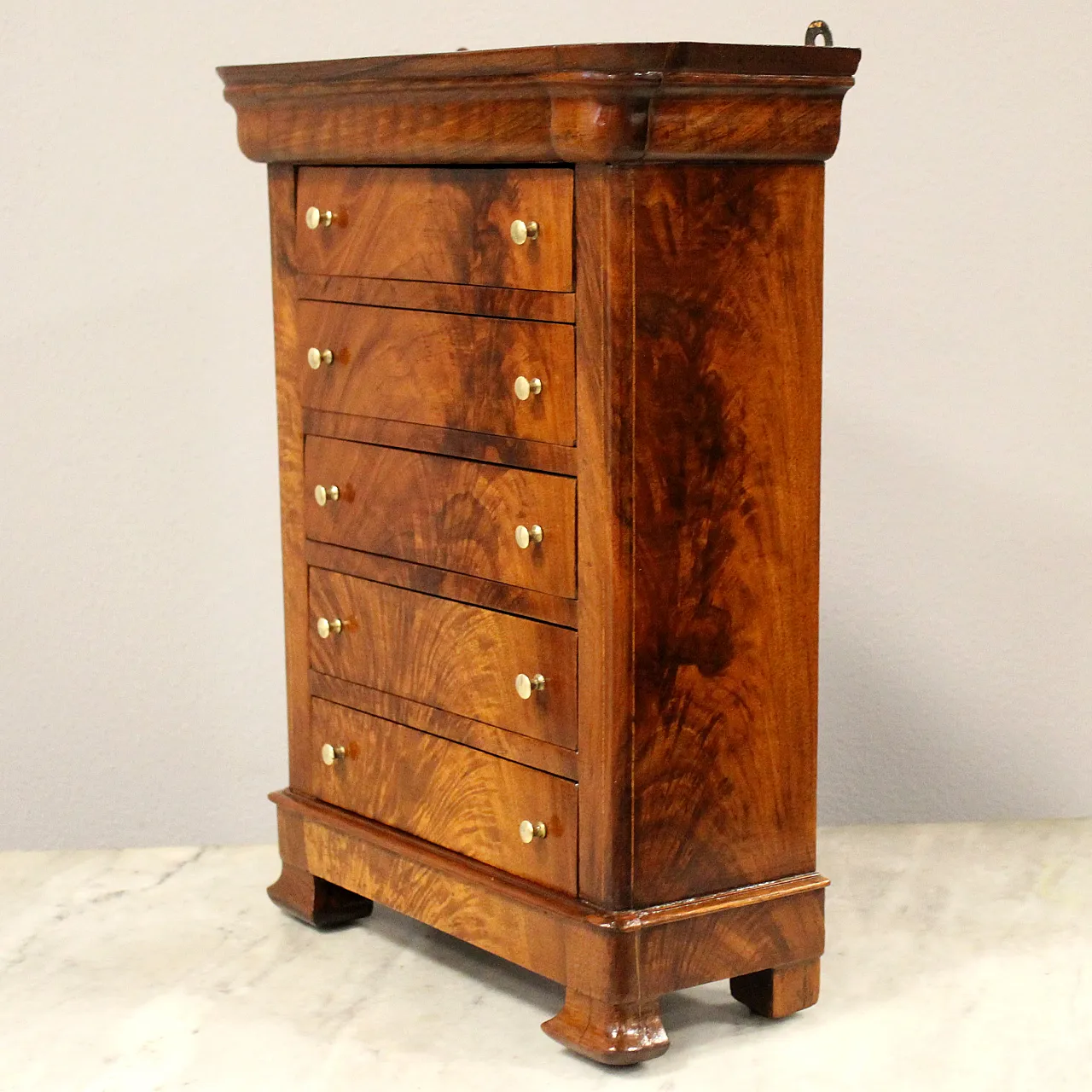 Miniature model of Louis Philippe chest of drawers, 19th century 4