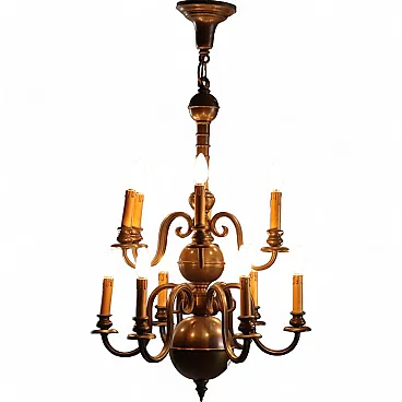 Lampadario in bronzo, '900