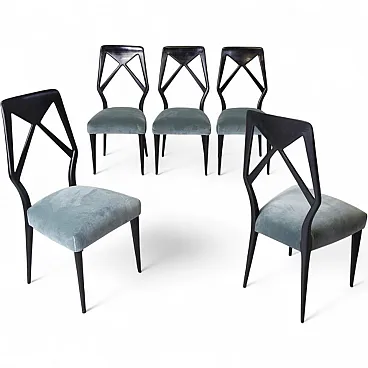 5 Chairs attributed to Vittorio Dassi for Dassi Mobili Moderni, 1950s