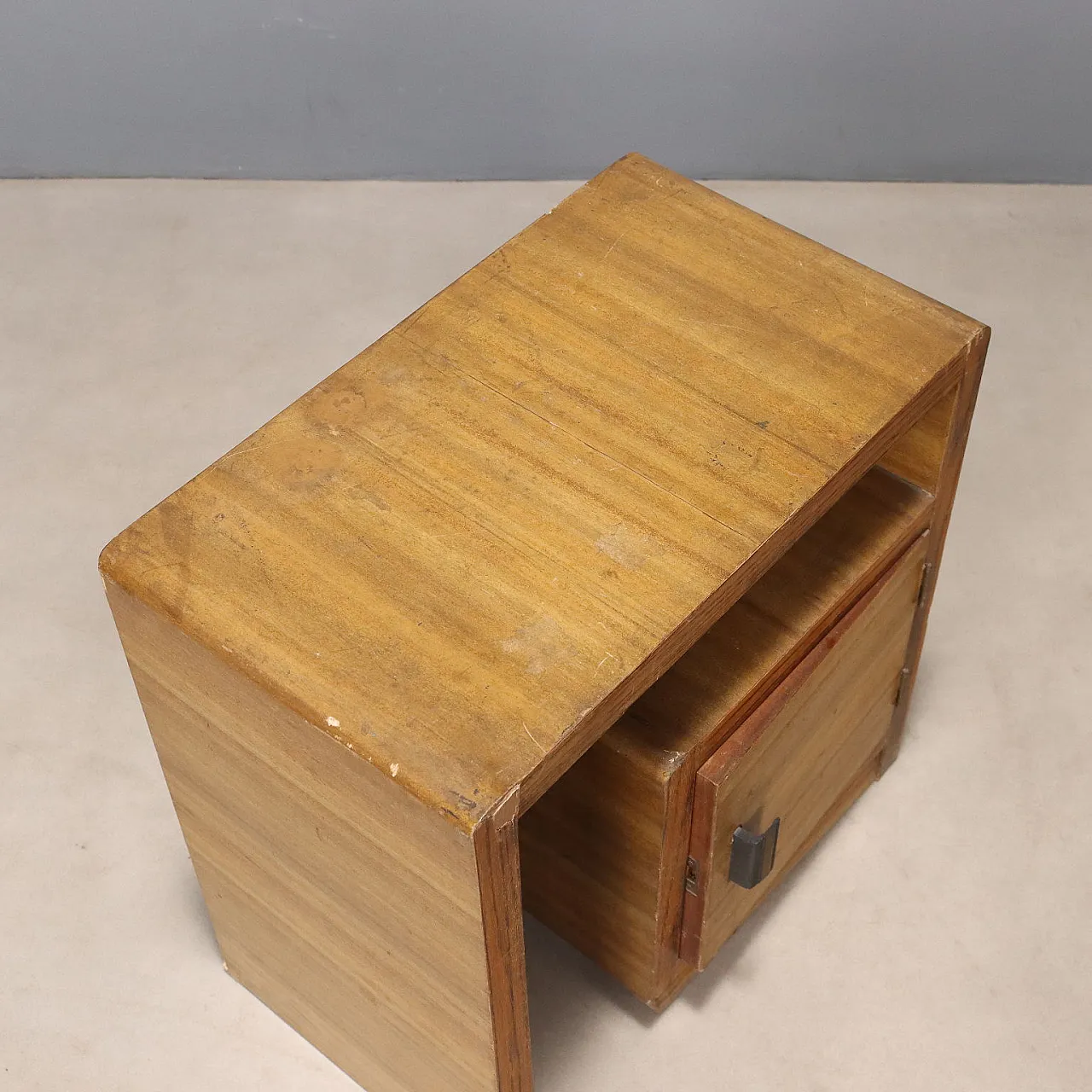 Comodino in legno esotico, primo '900 8