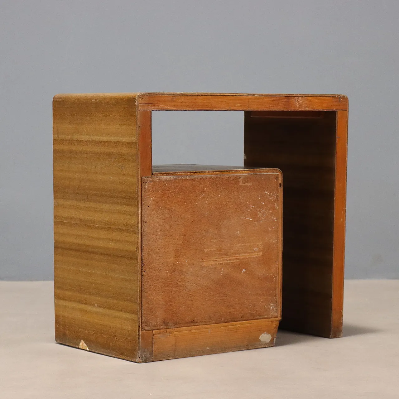 Comodino in legno esotico, primo '900 9