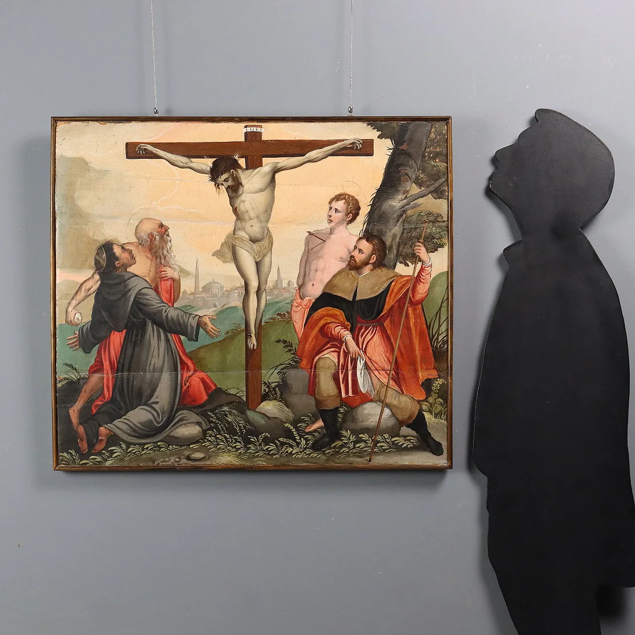 Christ Crucified with Saints, oil on panel, mid-16th century 2