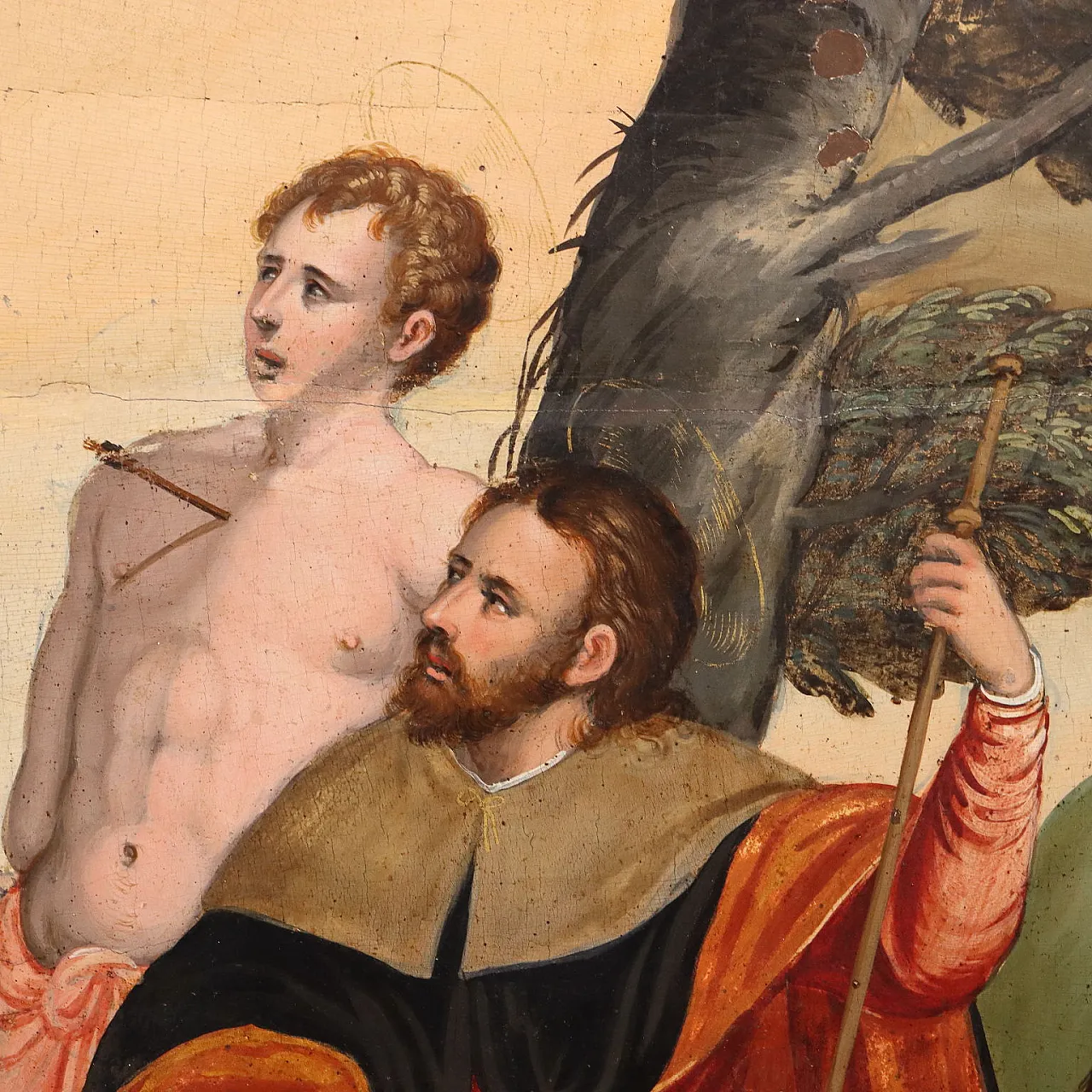 Christ Crucified with Saints, oil on panel, mid-16th century 6