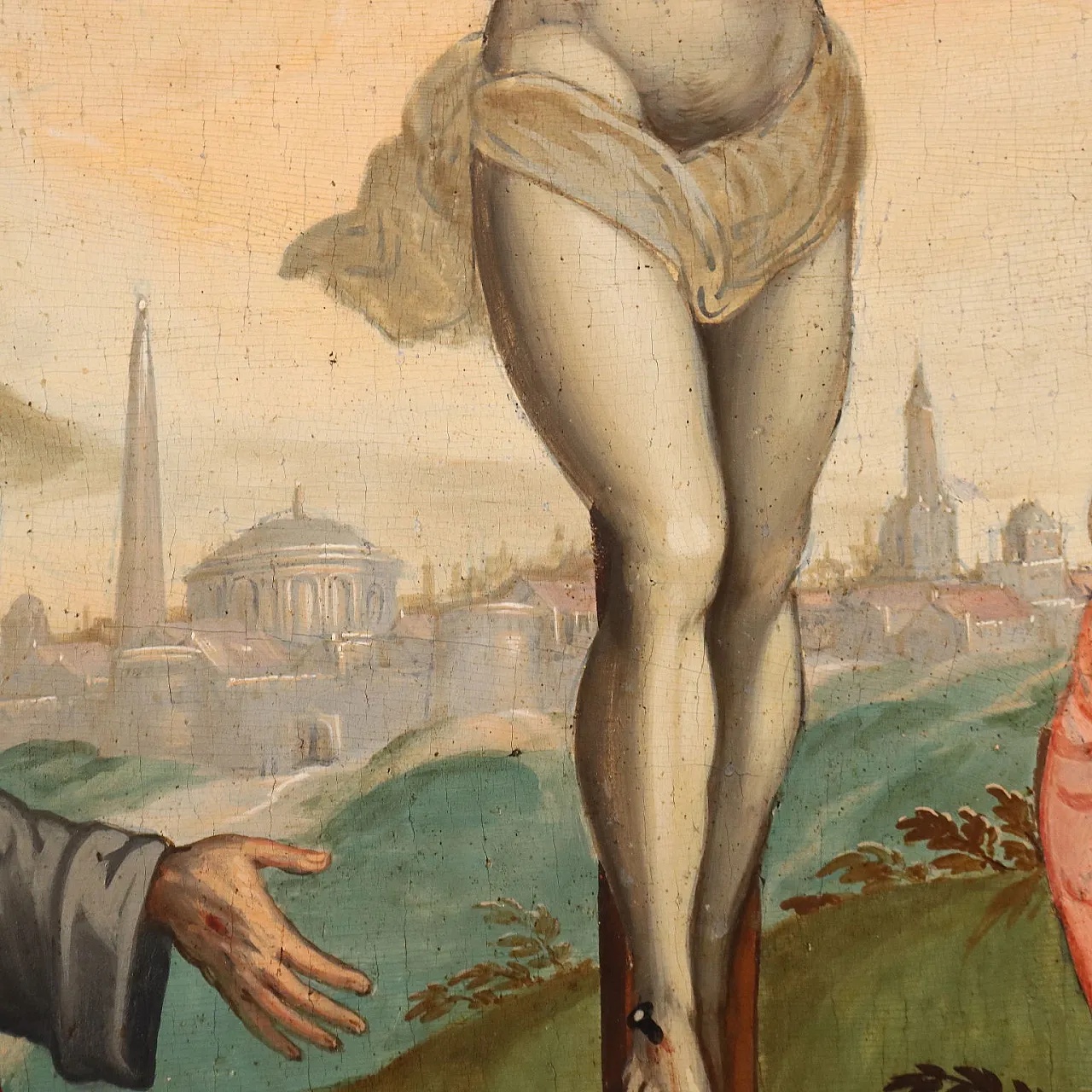 Christ Crucified with Saints, oil on panel, mid-16th century 8
