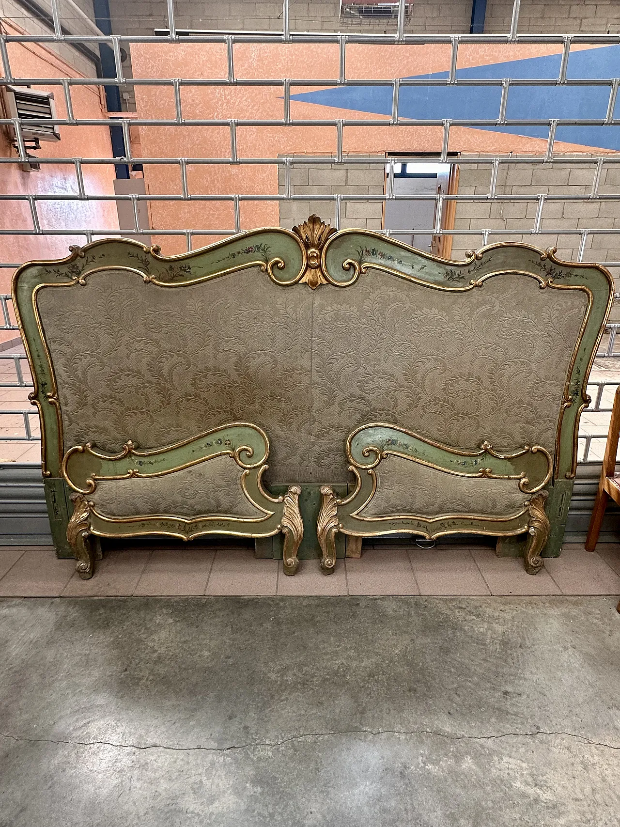 Rare large Venetian double bed or pair of beds, late 19th century 1