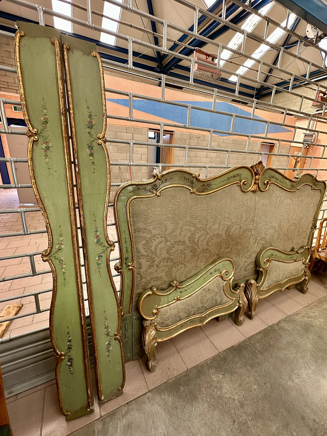 Rare large Venetian double bed or pair of beds, late 19th century 3